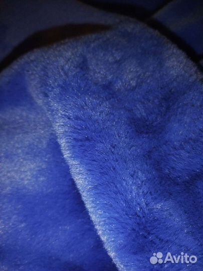Снуд синий пушистый h&m
