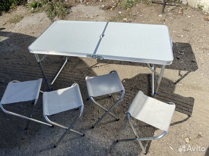 Туристический Стол 120х60 +4стула бу