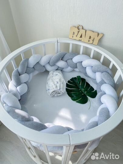 Бортики в кроватку косичка