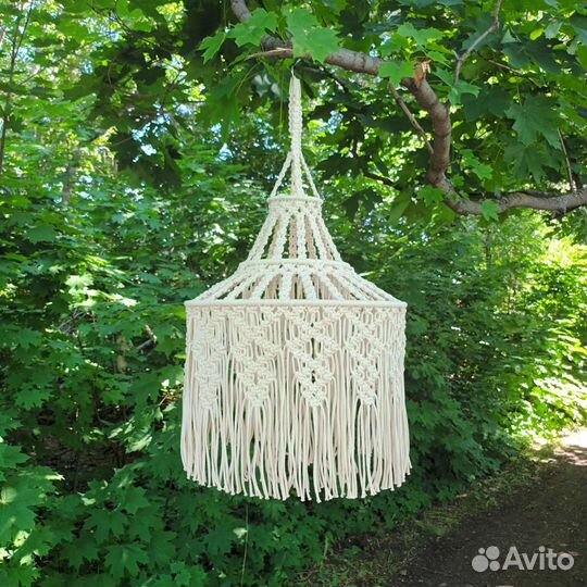 Абажур макраме в стиле бохо