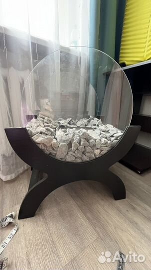 Био камин черный