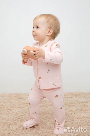 Ползунки для девочки Crockid К 400220 собачк (56)