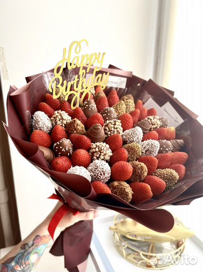 Букет из клубники в шоколаде