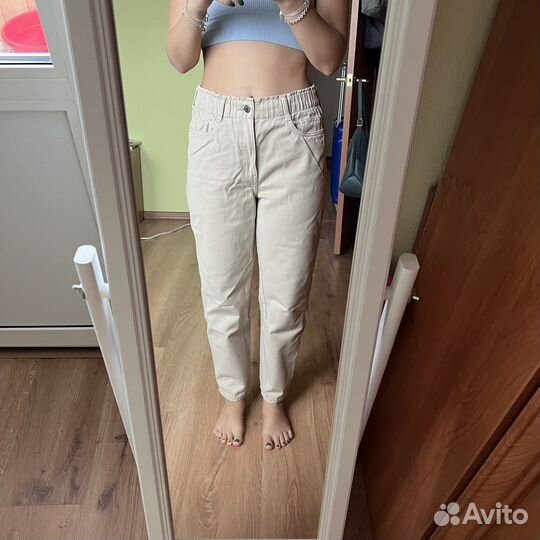Джинсы бежевые h&m