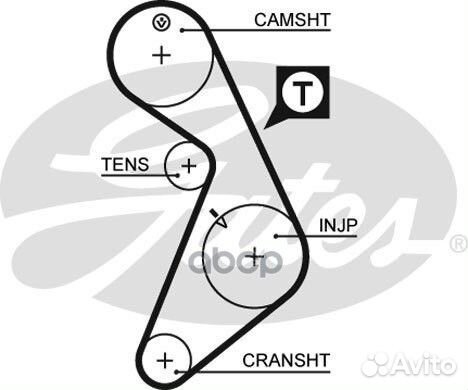 58150x1 ремень грм Gates 17X1015LI, 17X975LI