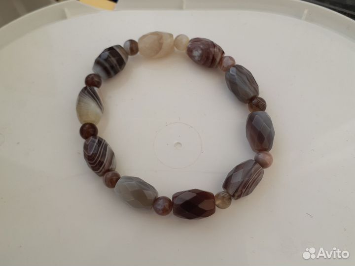 Браслет из агата Ботсвана