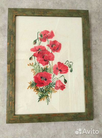 Интерьерная картина вышивка