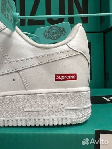 Nike Air Force 1 Supreme Белые Оригинал Poizon