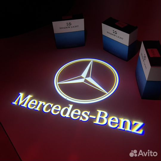 Стекло Проекция в двери mercedes