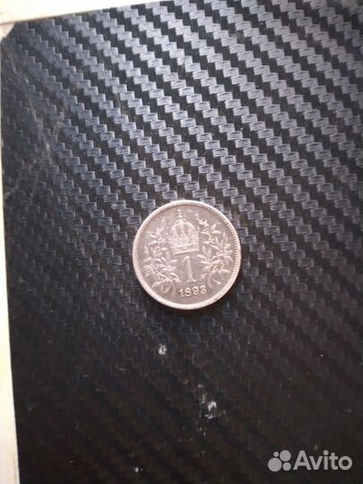 Серебряная монета 1 корона Австрия 1893 год