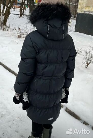 Пуховик зимний для девочки 134-140