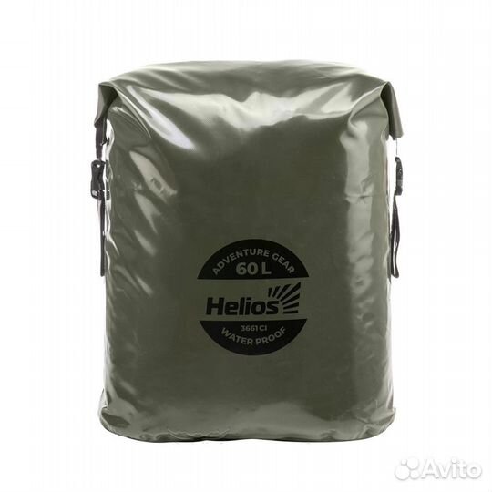 Герморюкзак 60 л (пвх, хаки/черный) Helios