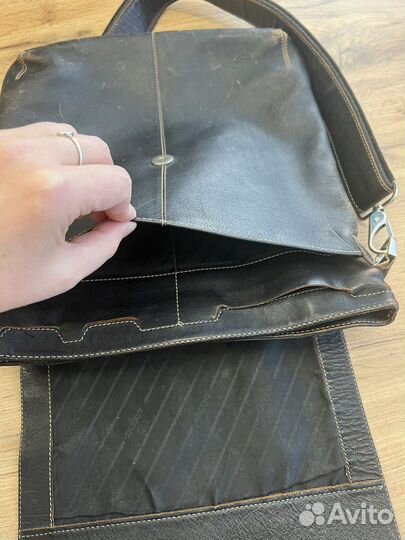 Мужская кожаная сумка бу