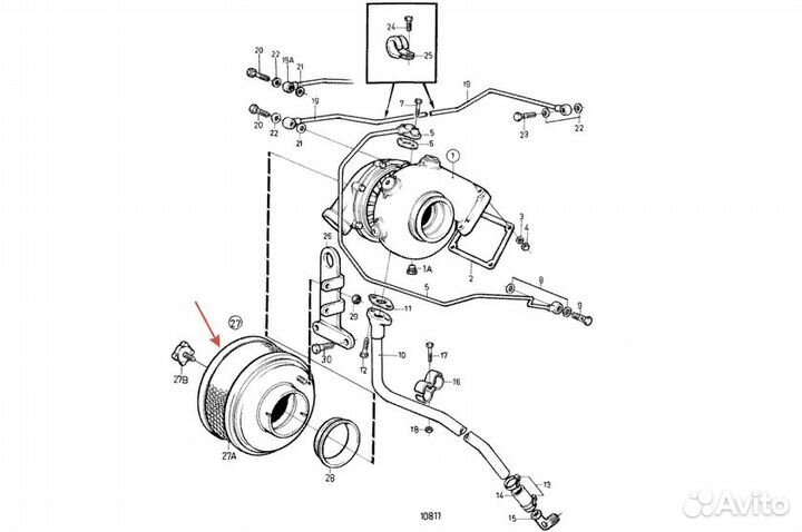 Фильтр воздушный Volvo Penta AD41,AD31 858488