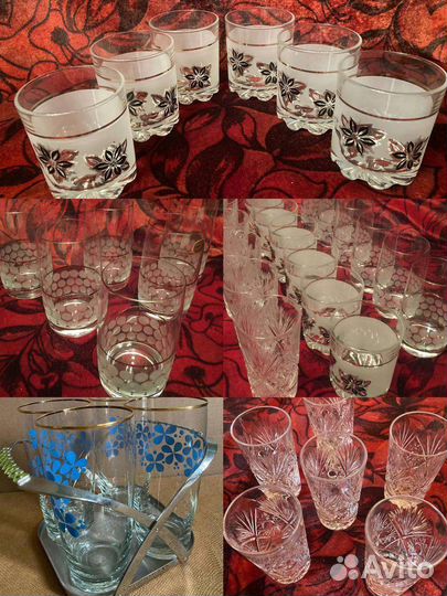 Богемское стекло, хрусталь стаканы