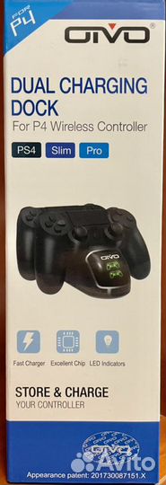 PS4 зарядная станция для 2-х контроллеров, новая