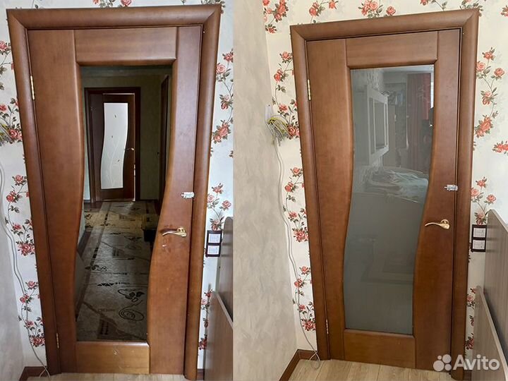 Замена разбитых стекол в межкомнатных дверях