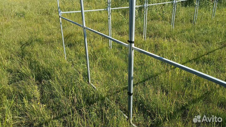 Теплица 3х6 оцинкованная усил. с двойными дугами