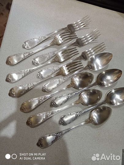Набор столовых приборов мельхиор СССР