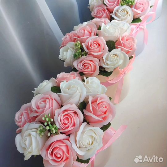 Букеты из мыльных цветов на 8 марта