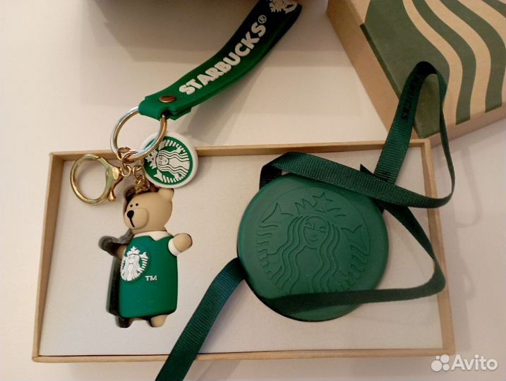 Набор Старбакс Starbucks(брелок+ароматизатор)