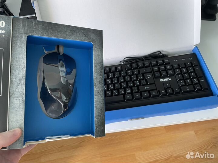 Клавиатура и мышь Sven (комплект новый)