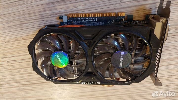 Видеокарта gigabyte GeForce GTX 750 Ti WF OC GV-N