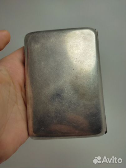 Портсигар 84 пробы серебро 19 век золото