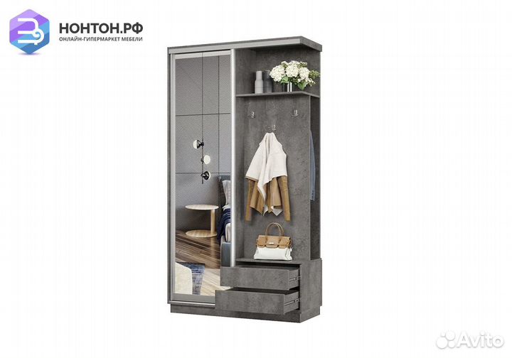 Прихожая-купе Анха бетон