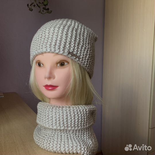 Комплект шапка и снуд