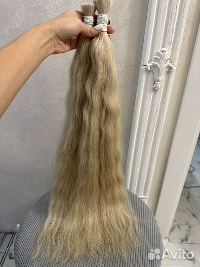 Волос Натуральный срез Блонд волна «Premium”65 см
