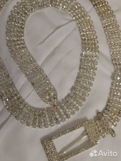 Ремень женский стразы