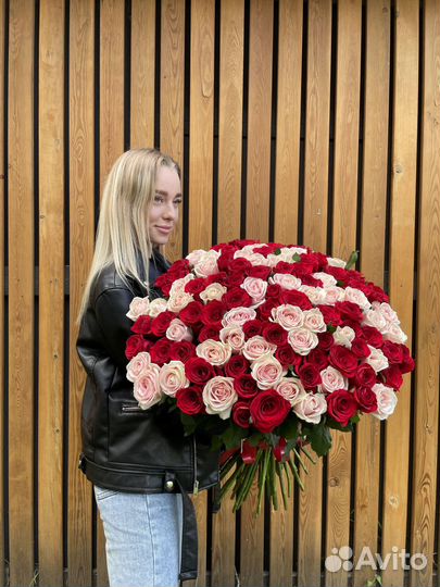 Букет голландских роз 101 шт