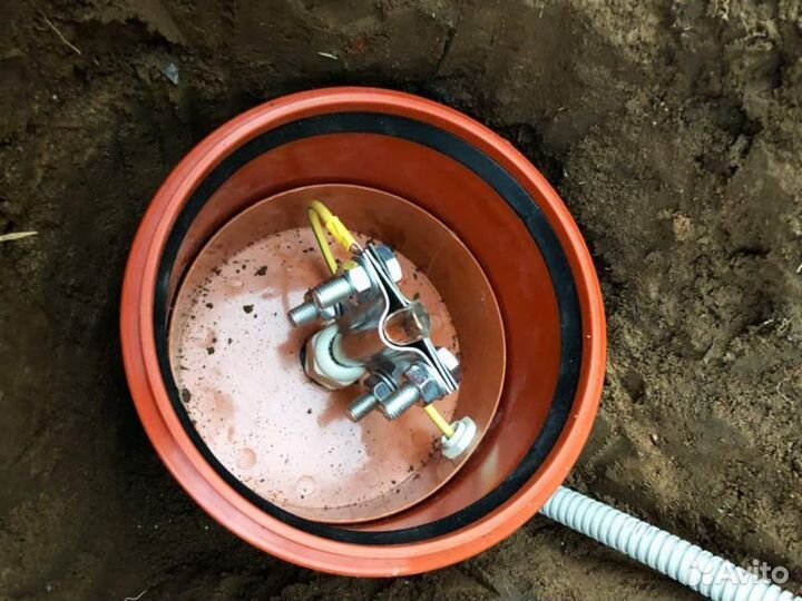 Монтаж контура заземления