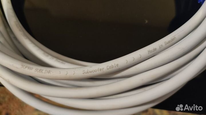 Кабель для Сабвуфера Ixos 5м. Supra 6м. Качество
