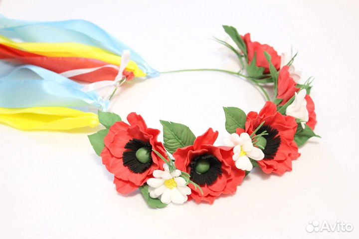 Осенний ободок из ягод рябина Венок украинский