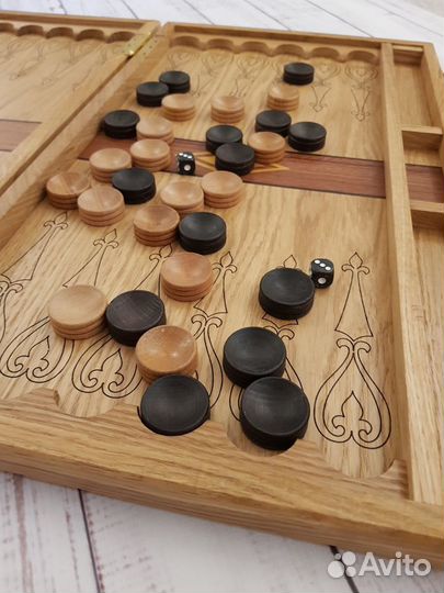 Нарды Парусник в стиле маркетри