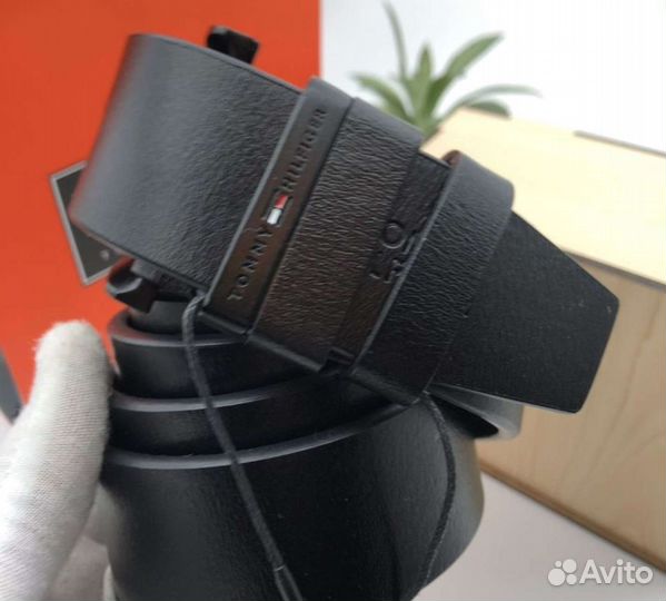 Мужской кожаный ремень tommy hilfiger