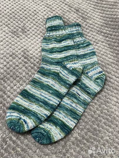 Носки шерстяные вязаные ручной работы