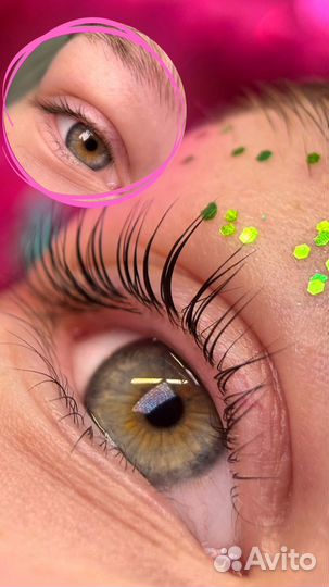 Ламинирование ресниц с окрашиванием