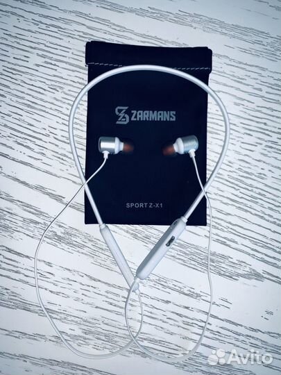 Наушники беспроводные новые Zarmans sport Z-X1 бел