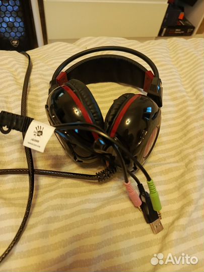 Игровые наушники bloody с подсветкой