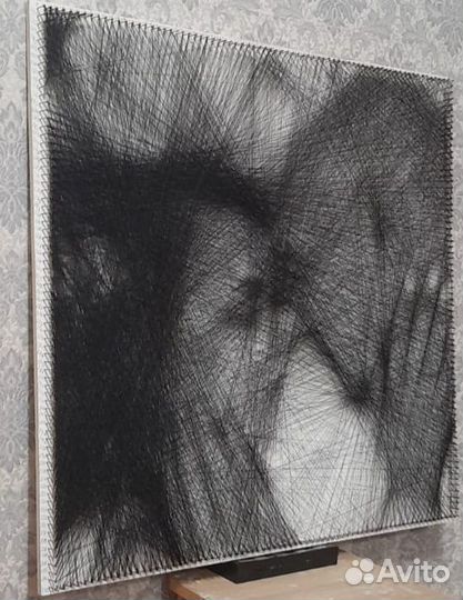 Портрет из нити ручной работы