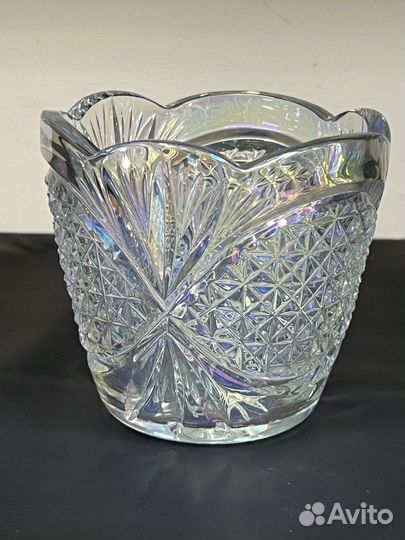 Салатник хрустальный перламутровый