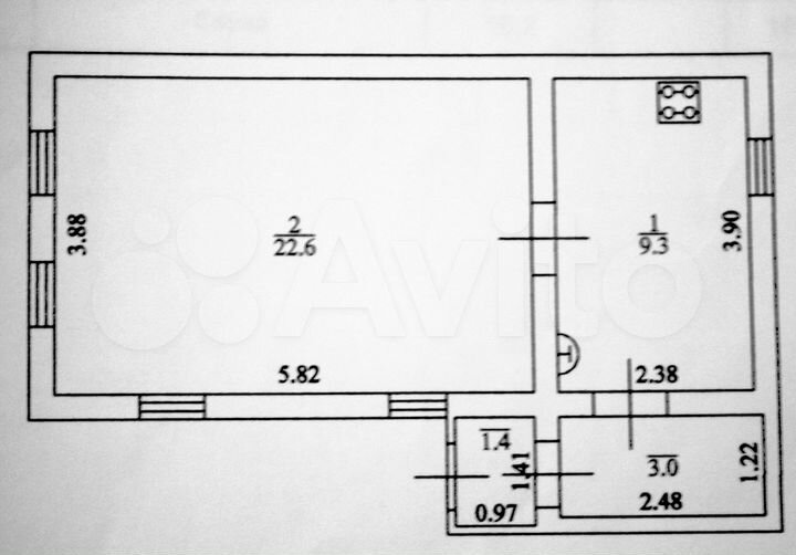 Дом 32 м² на участке 3 сот.