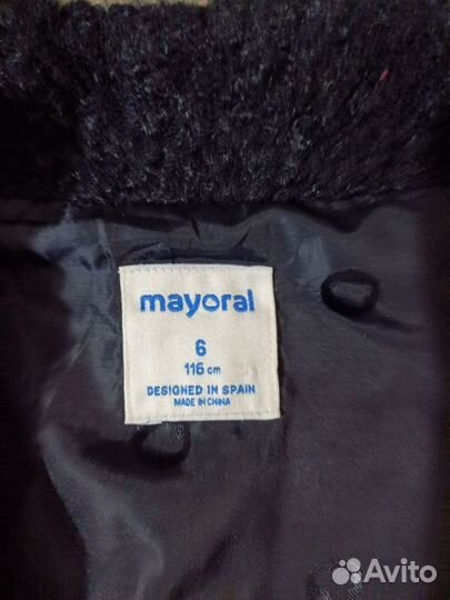 Пальто детское 116 для девочки Mayoral