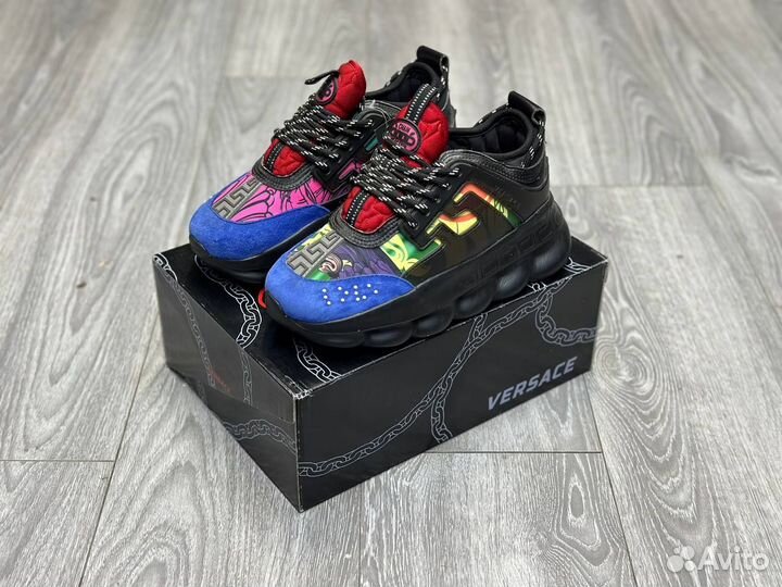 Кроссовки Versace Chain Reaction Black Multicolor