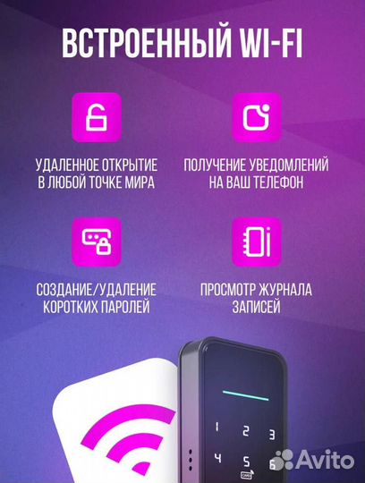 Умный замок на входную дверь с отпечатком и wi fi