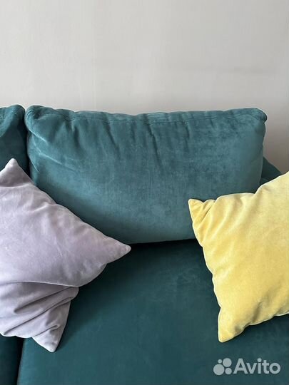 Угловой диван зелёный Б/У