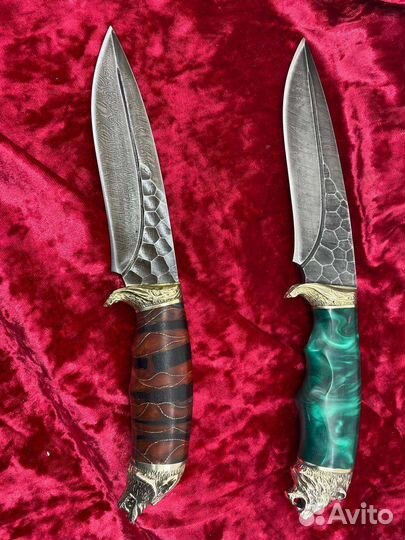 Нож охотничий сталь дамасская